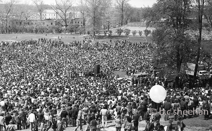 Kent, Ohio, May 4th Memorial 1974 - Crowd Scene w Jane Fonda and Daniel Ellsberg